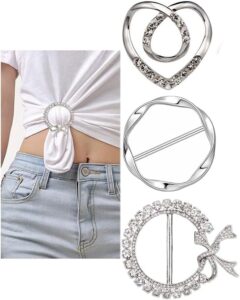 3 pack metal tshirt clips and rings 19 inch large t shirt clip scarf ring for girl women