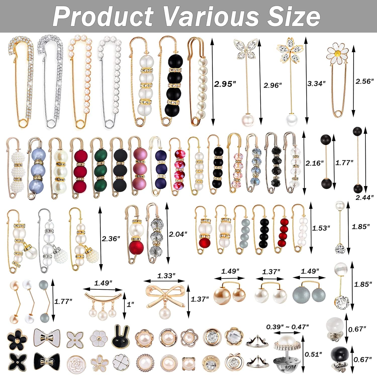 80 Pcs Brooch Pins Review