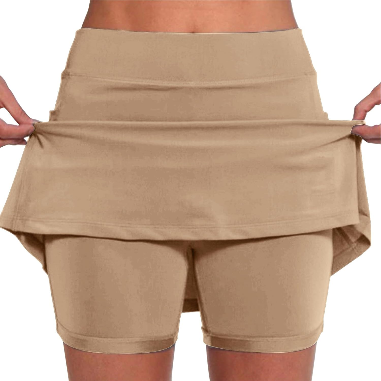 Womens Skorts with Wallet Skorts for Lady Tummy Regulate Plus Dimension Skorts for Girls Top Waist Athletic Shorts