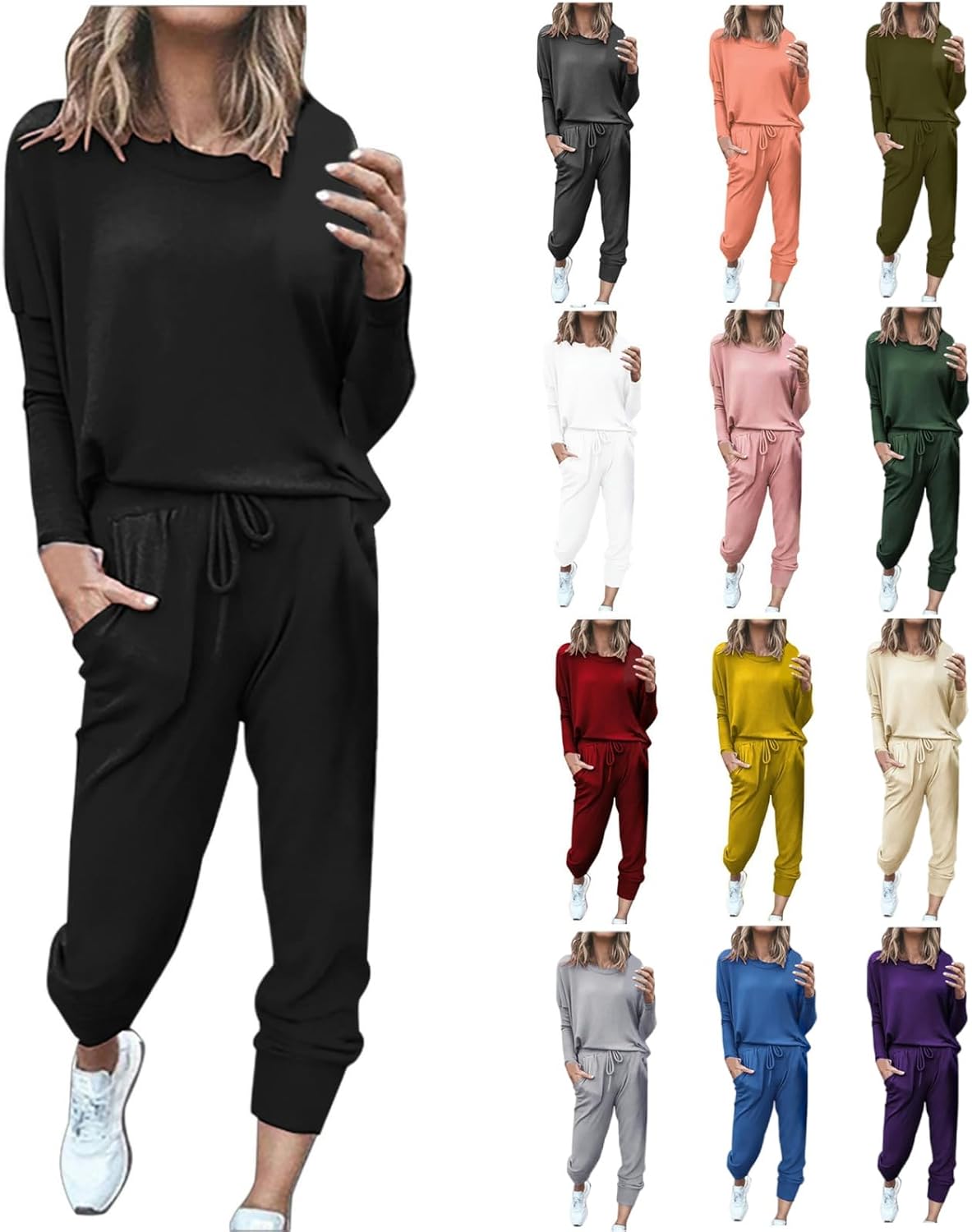 APIVOE Jogger Units for Girls 2 Piece Living room Units Fall Sweatshirt and Pants Units 2 Piece Outfits Similar Two Piece Sweatsuits