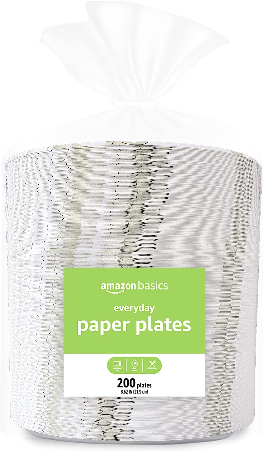 Amazon Fundamentals On a regular basis Paper Plates, 8 5/8 Inch, One-use, 200 Rely