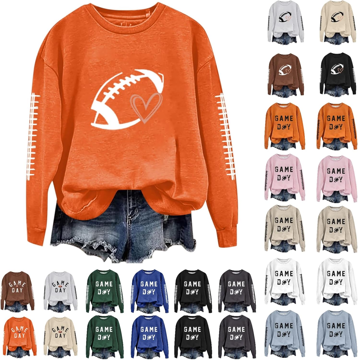 Ogiraw Recreation Presen Soccer Sweatshirt For Girls Striking Print Sunday Blind Lengthy Sleeve Crewneck 2024 Fall Pullover