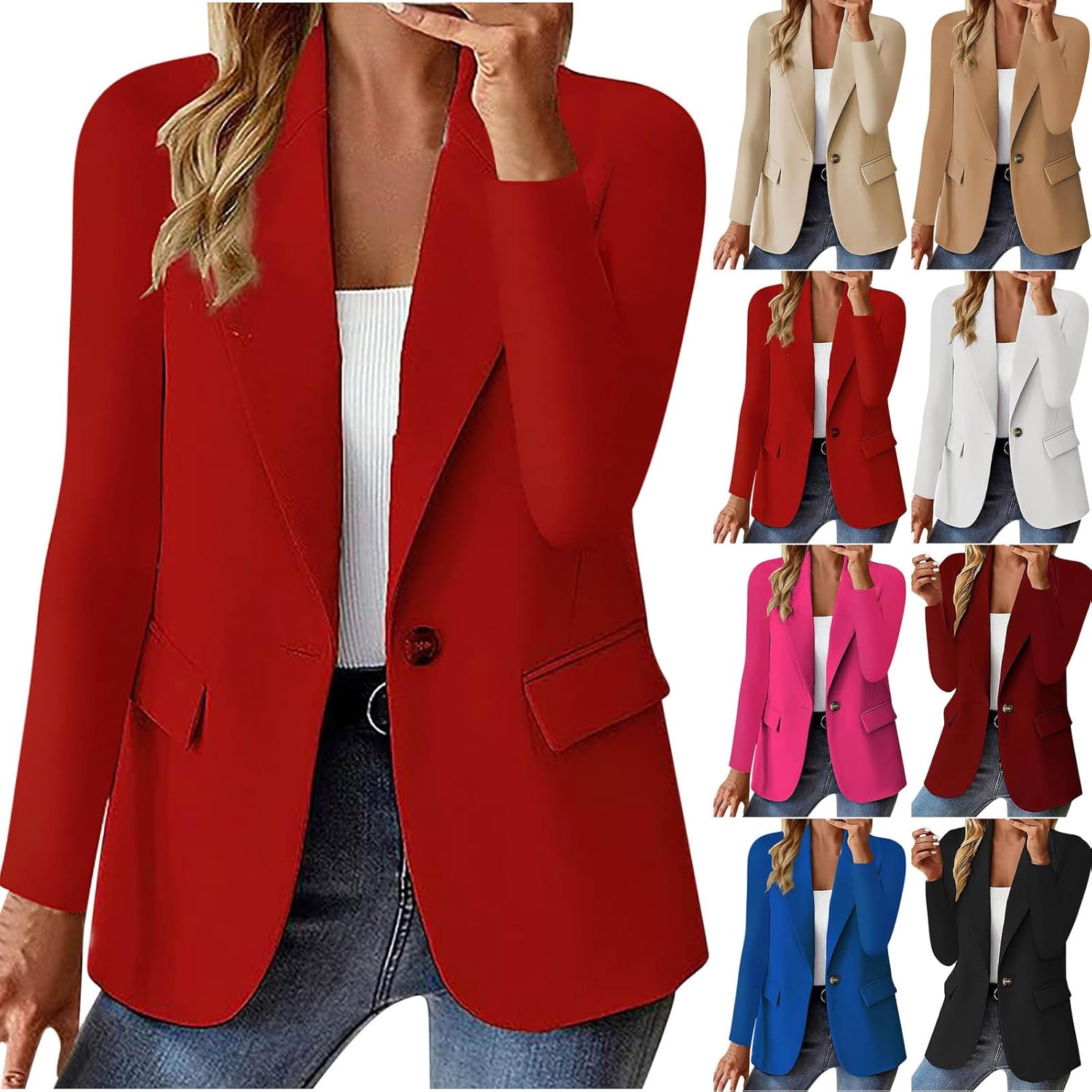 Blazers for Girls Trade Aimless Jackets Lengthy Sleeve Discoverable Entrance Cardigan Paintings Go well with 2024 Stylish Blazer with Wallet