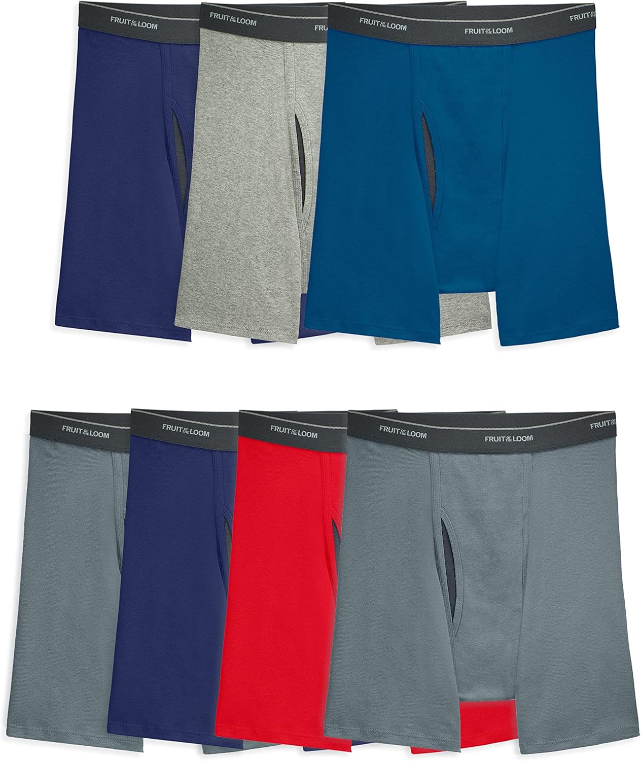 Fruit of the Loom Males’s Coolzone Boxer Briefs, Moisture Wicking & Breathable, Varied Colour Multipacks