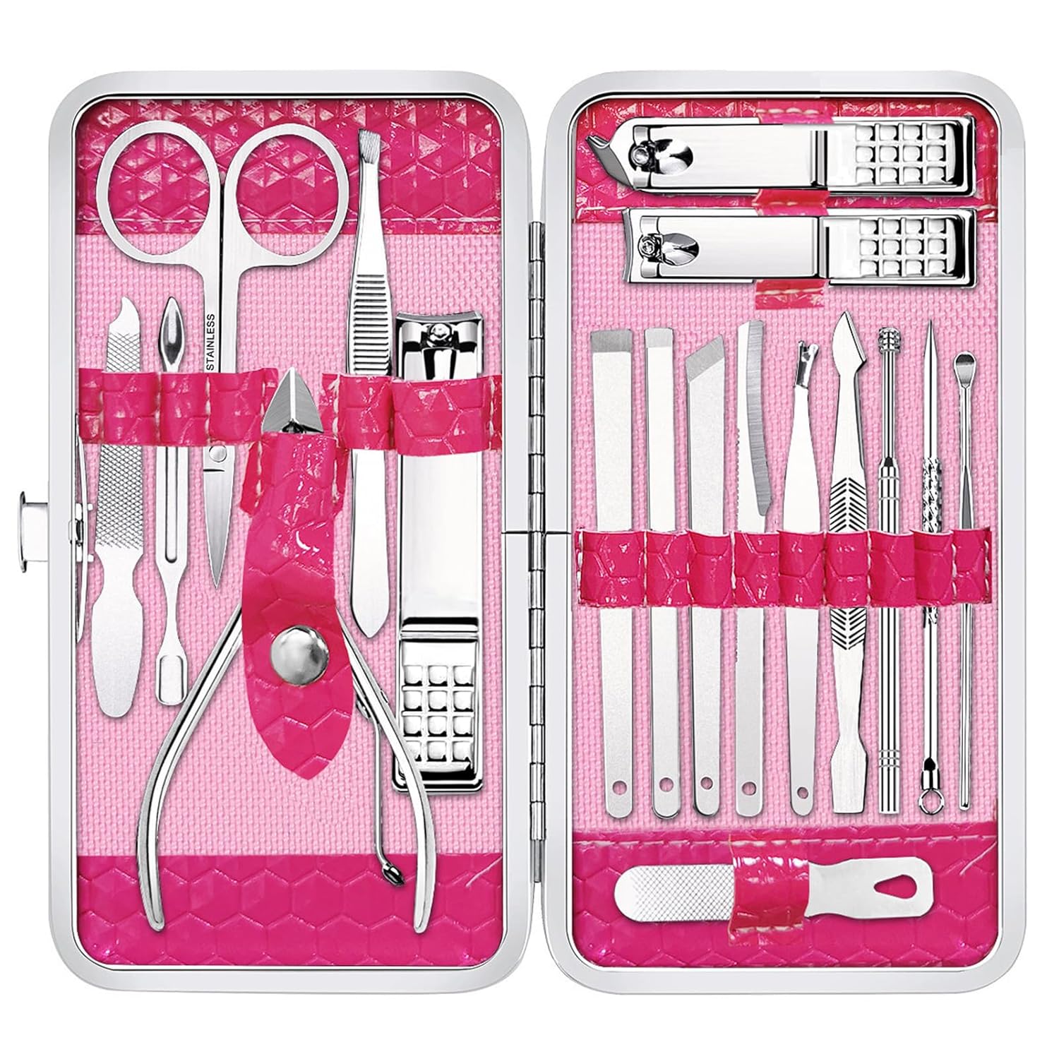 Reward for Ladies/Males,Nail Offer equipment Nail cropping Grooming I’m ready with Walk Case – Yougai 18 Piece Stainless Metal Nail cropping Equipment (Purple)…