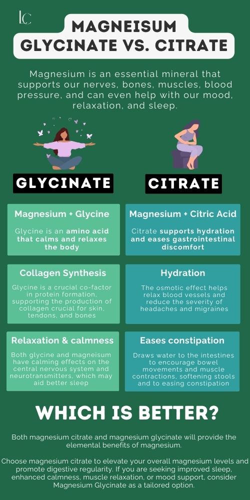 Is It Better To Take Magnesium Citrate Or Magnesium Glycinate?